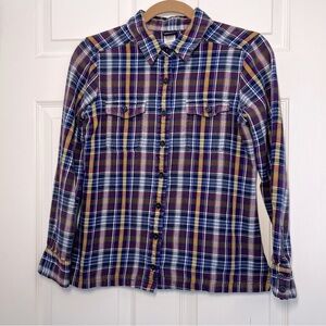 Patagonia Plaid Button Down Shirt Purple Size 2